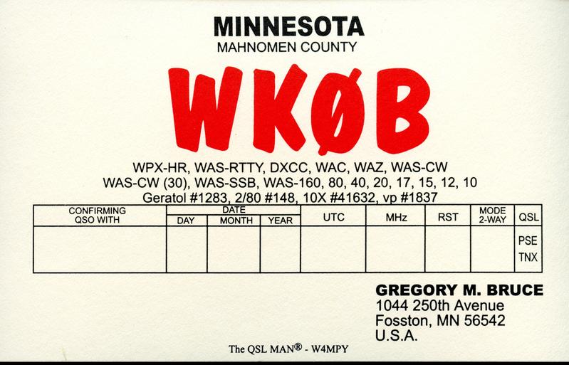 WK0B - Callsign Lookup by QRZ Ham Radio