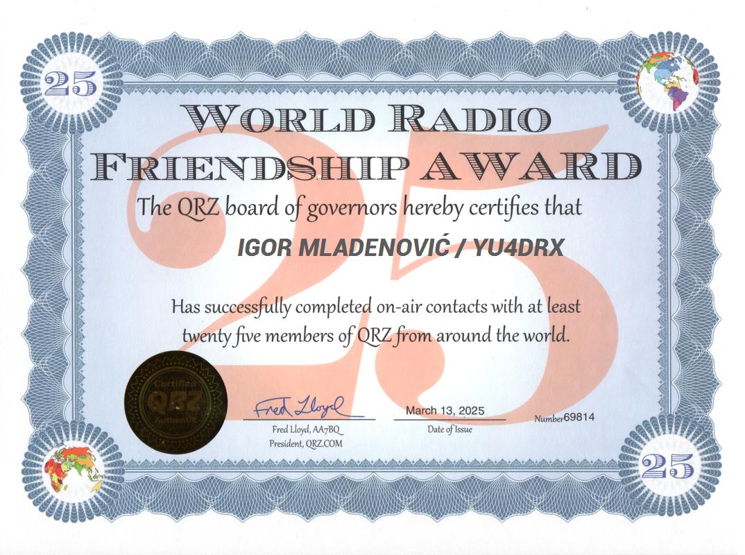 YU4DRX - Callsign Lookup by QRZ Ham Radio